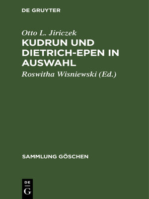 cover image of Kudrun und Dietrich-Epen in Auswahl